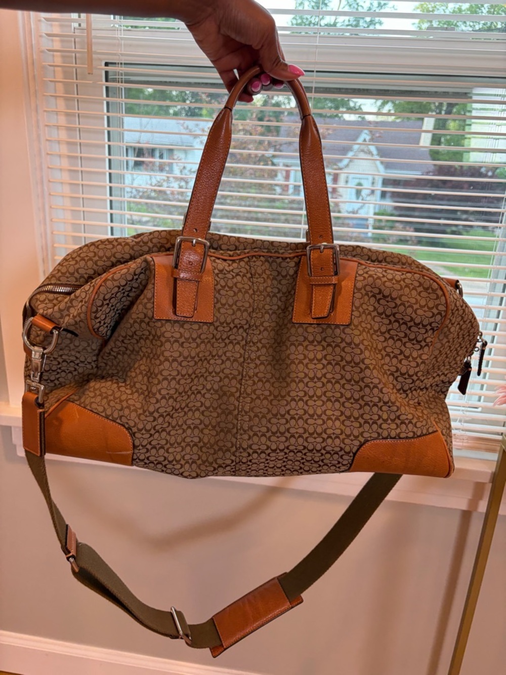 RARE Coach Signature Transatlantic Weekender Duffle Bag - Picture 6 of 16